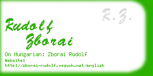 rudolf zborai business card